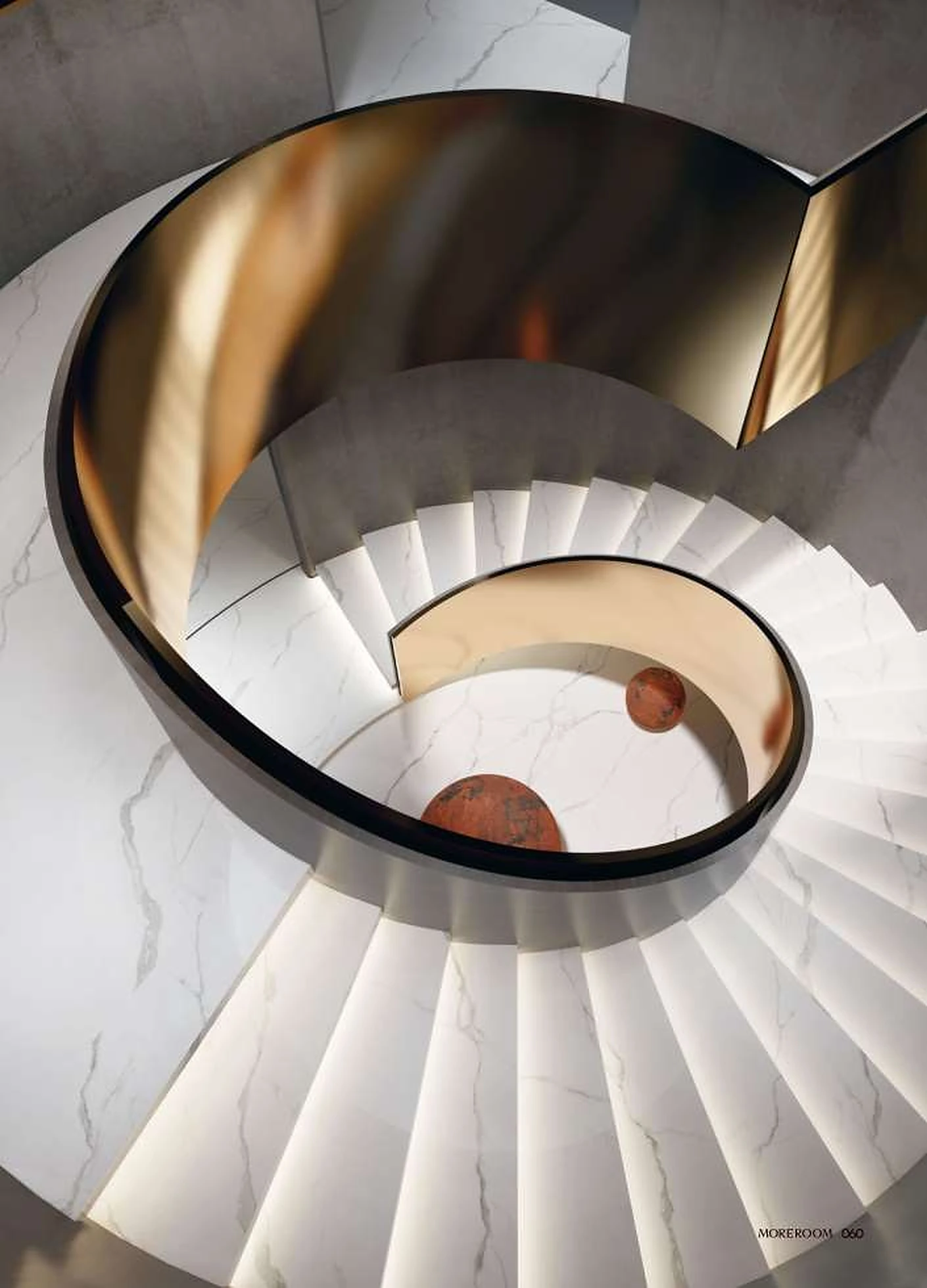 Polaris (Statuario) sintered stone installed