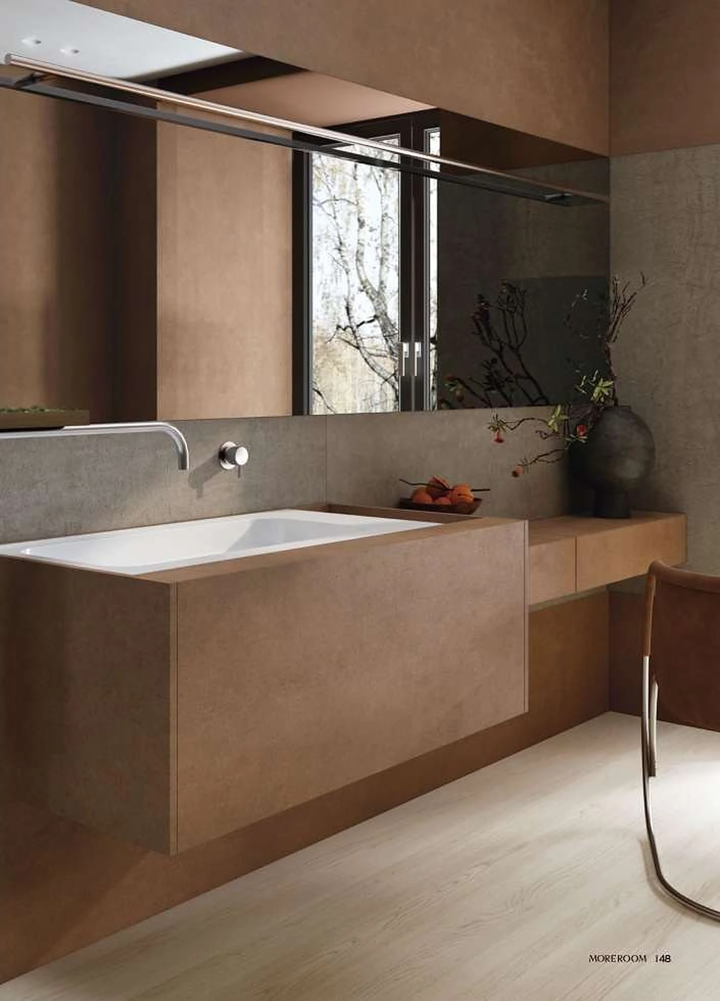 Corten sintered stone installed
