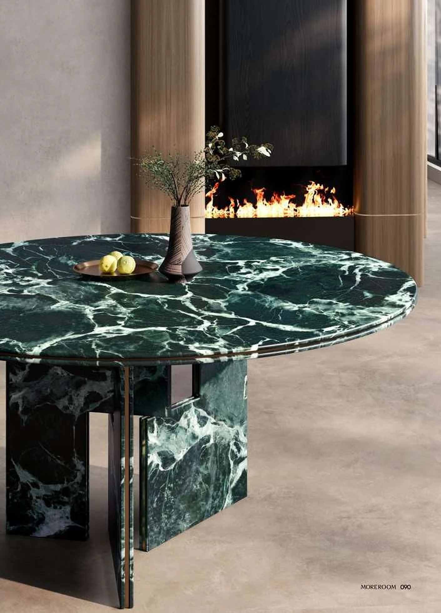 Prada Green sintered stone installed