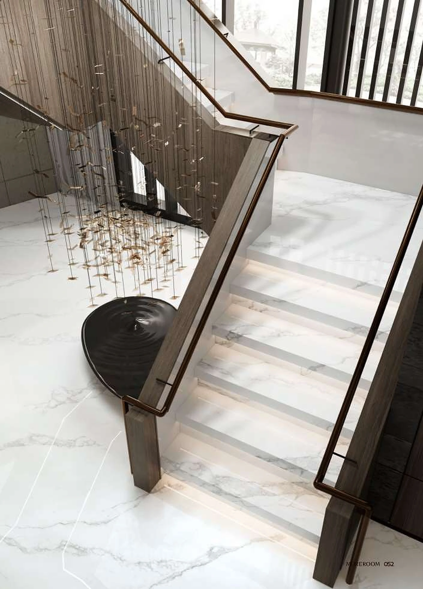 Venus White (Calacatta) sintered stone installed