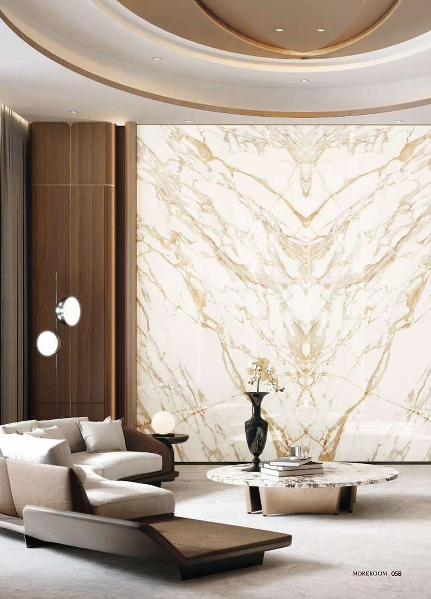 Alaska White (Calacatta) sintered stone installed