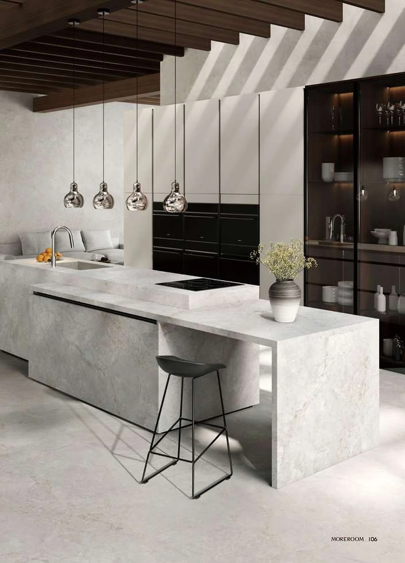 Astrana Grey sintered stone installed