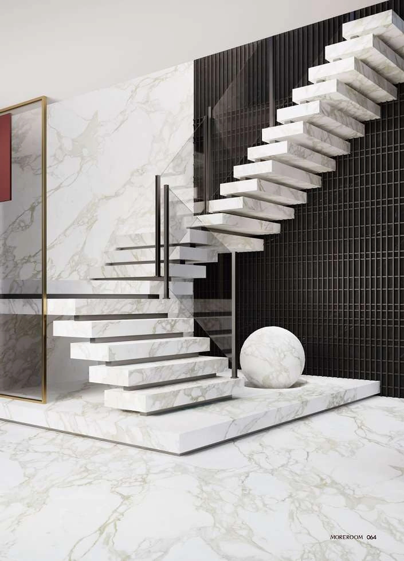 Bulgari White sintered stone installed