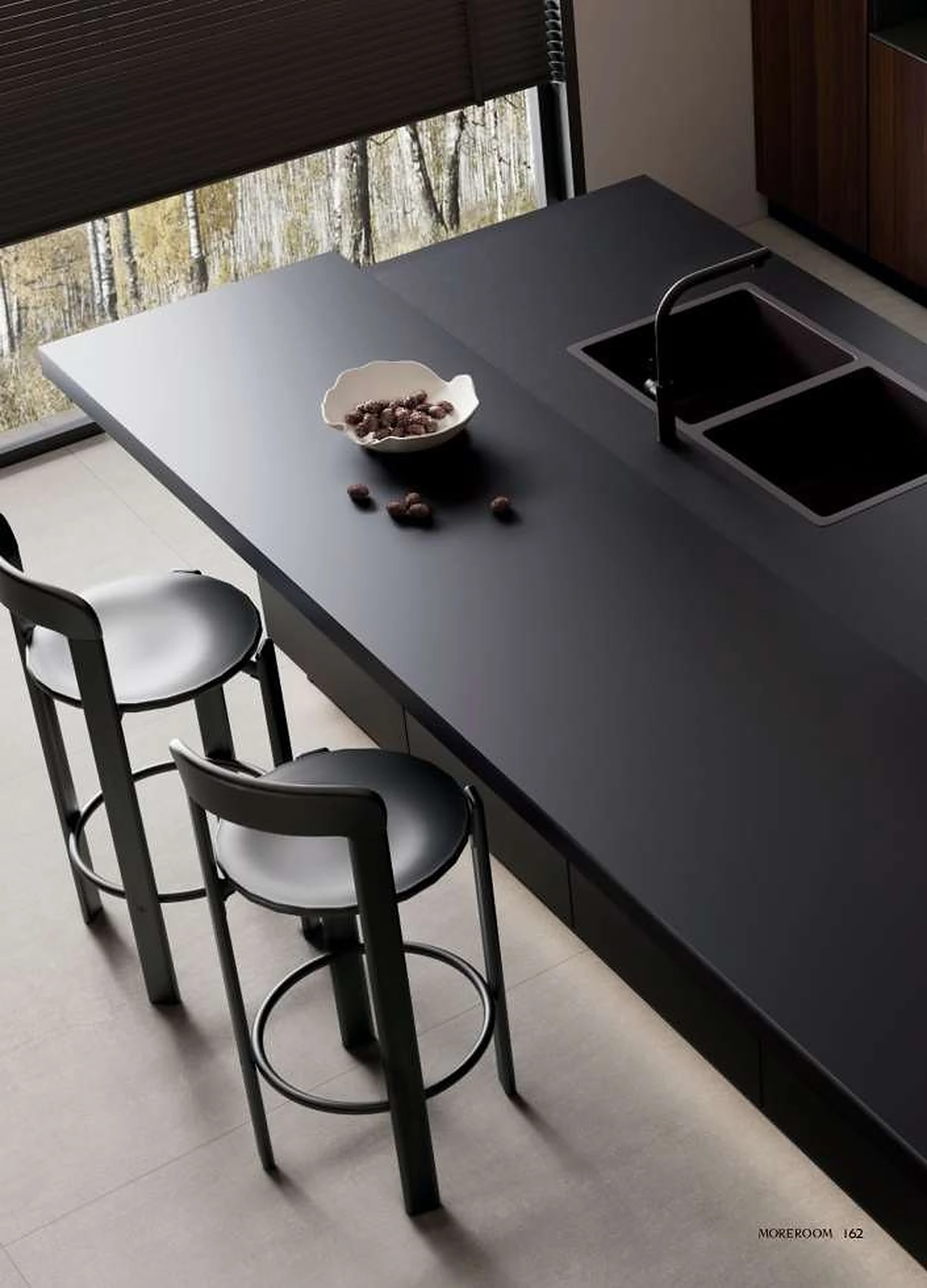 Black Stone sintered stone installed